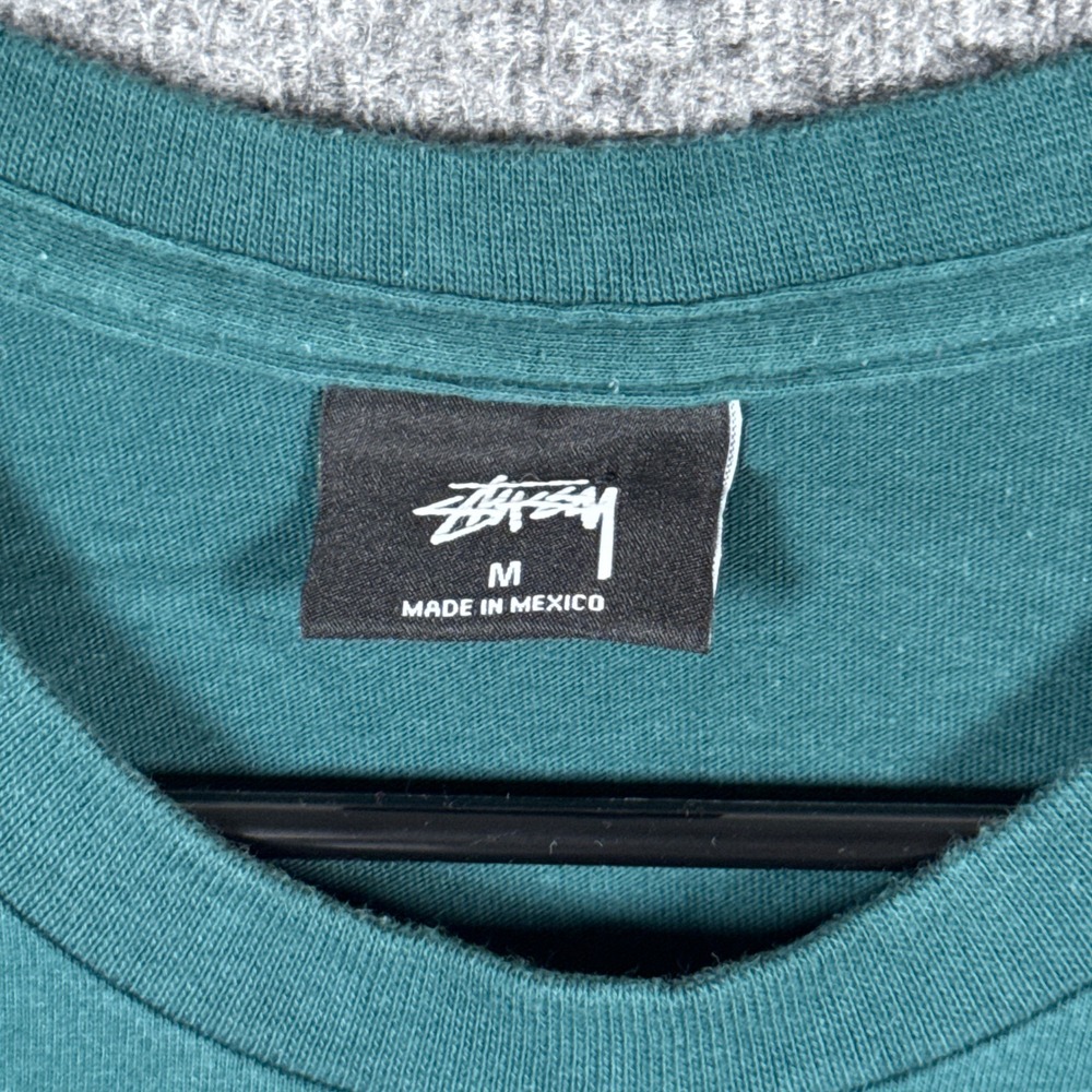 Stussy Shirt Mens Medium Green 8 Ball Dice Graphic‎ N°4 Short Sleeve Tee - Picture 3 of 8